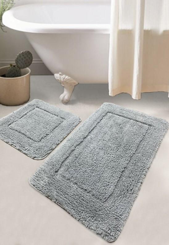 L'essentiel Maison Простирка за бања Wolle 04, 2 парчиња, сива боја
