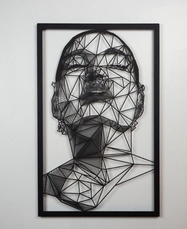 Wallity APT091MS Dzидна декорација Антониета, 45x70 см, црна