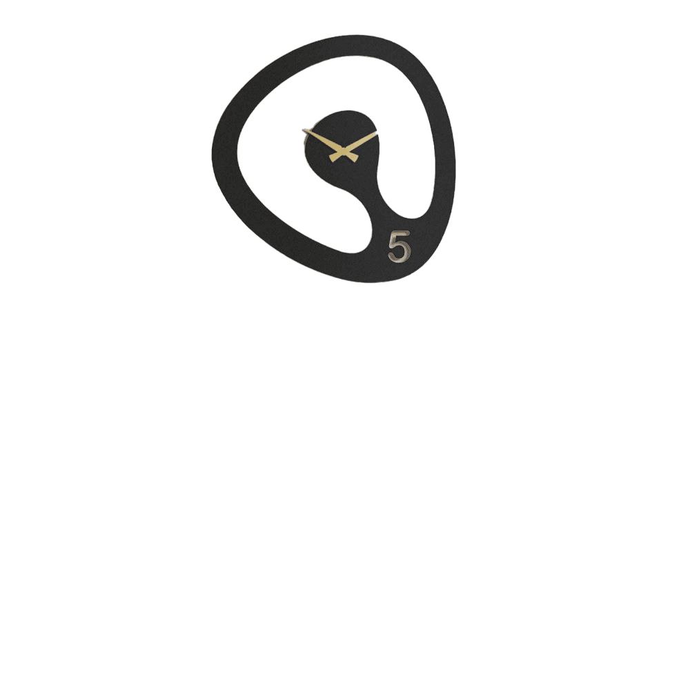 Wallity dzиден часовник Amorph APS104, 44 x 45 см, црн