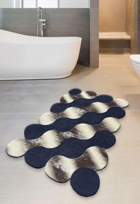 L'Essentiel Maison душек за бања, 70x120cm, крем-морнарица