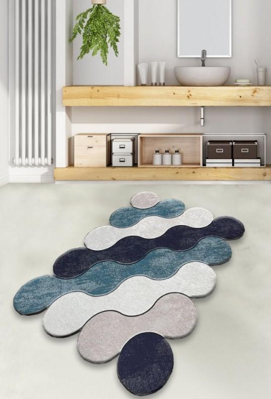 Простирка за бања L'Essentiel Maison, 70x120cm, сина