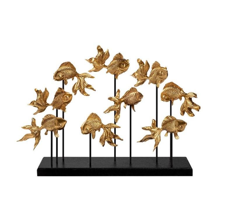 Аберто Дизајн Декорација за маса Златна рипка 1, Златни бои