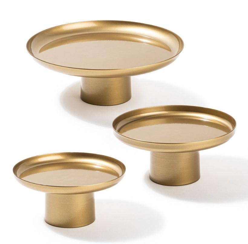 Комплет декоративни послужавници Aberto Design Nisiros-B, златни