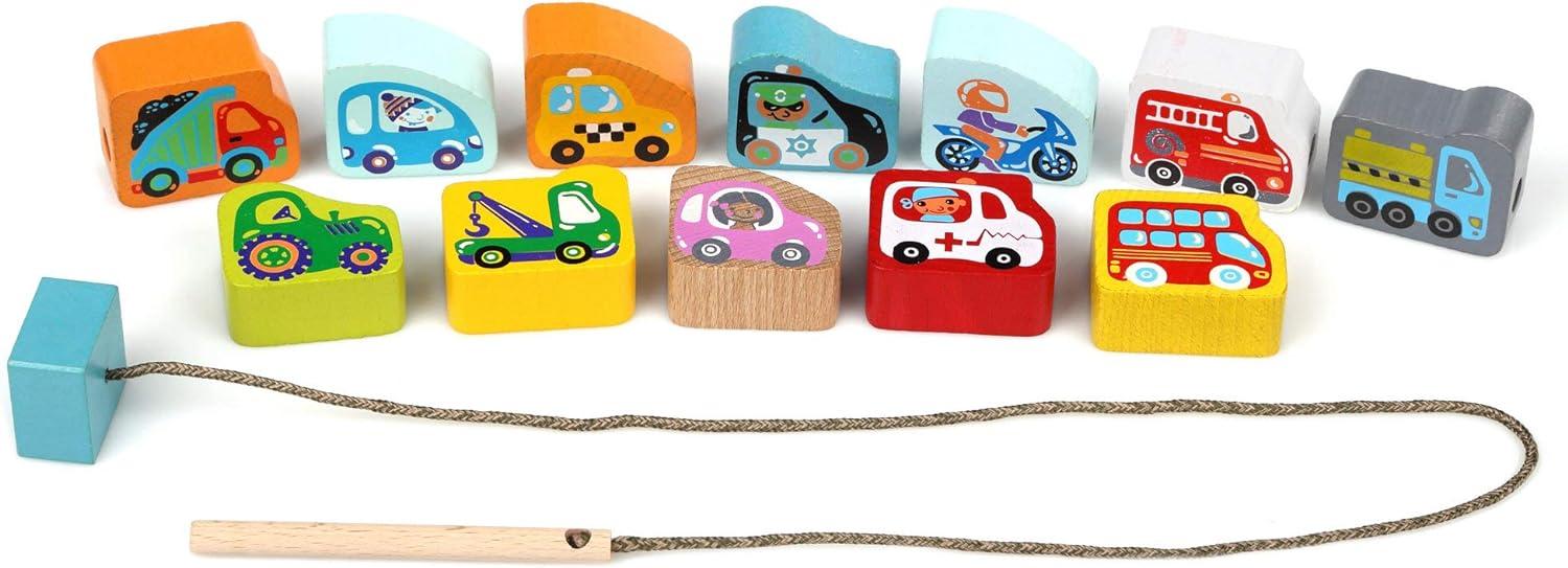 CUBICA® Wooden lacing toy "Flying cars" Сет Фигури