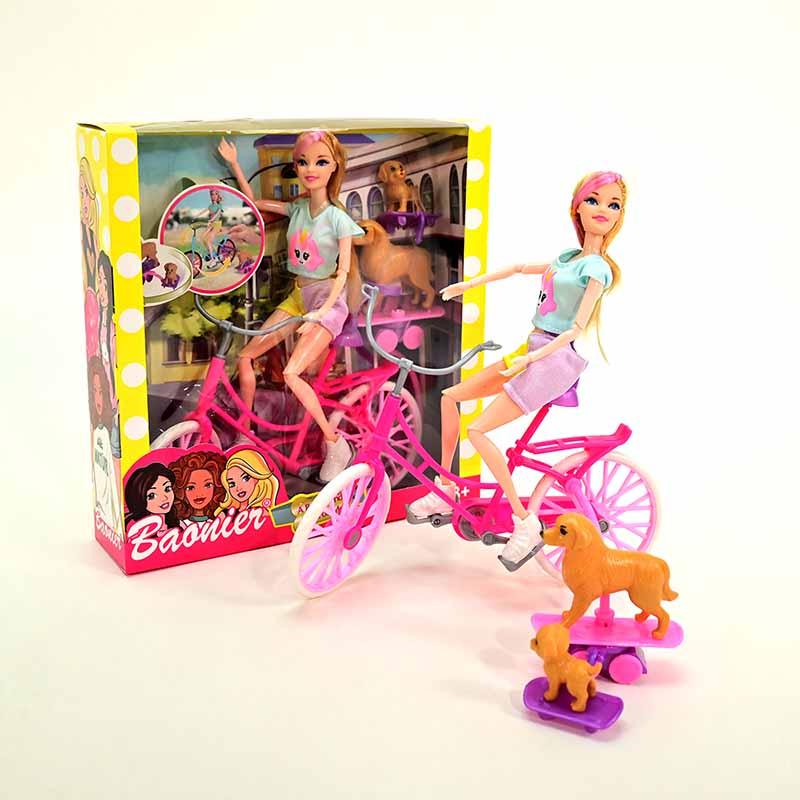 LOCO CROCO Барби со велосипед