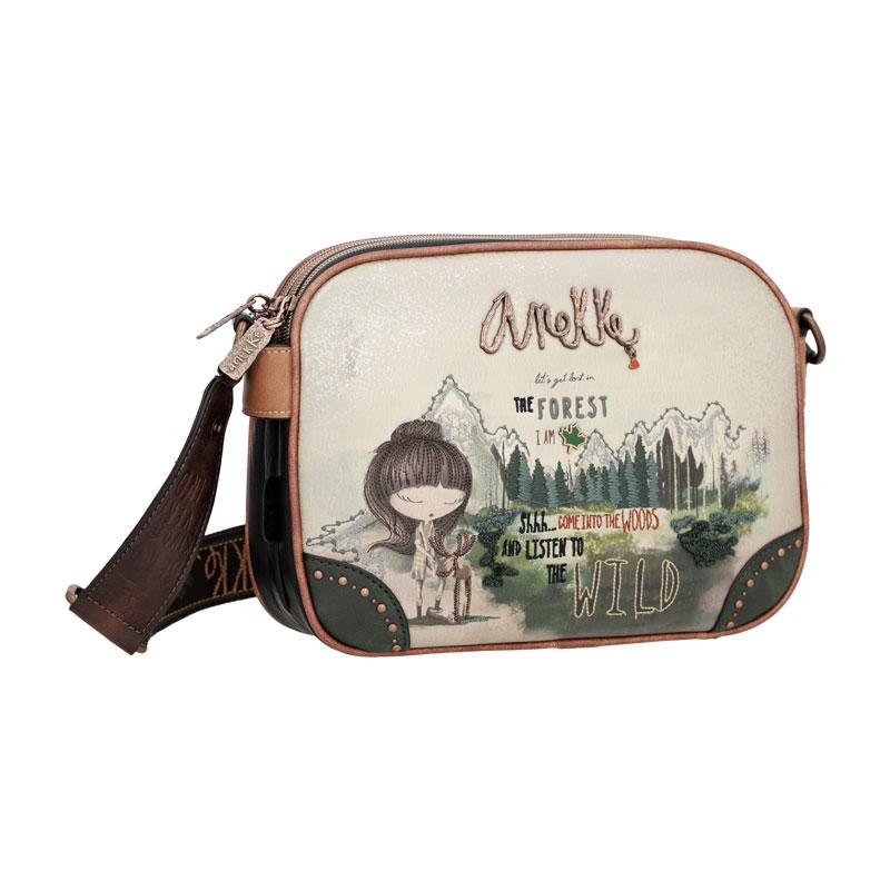 ANEKKE Женска чанта за рамо Canada 35603-160 беж-маслиново