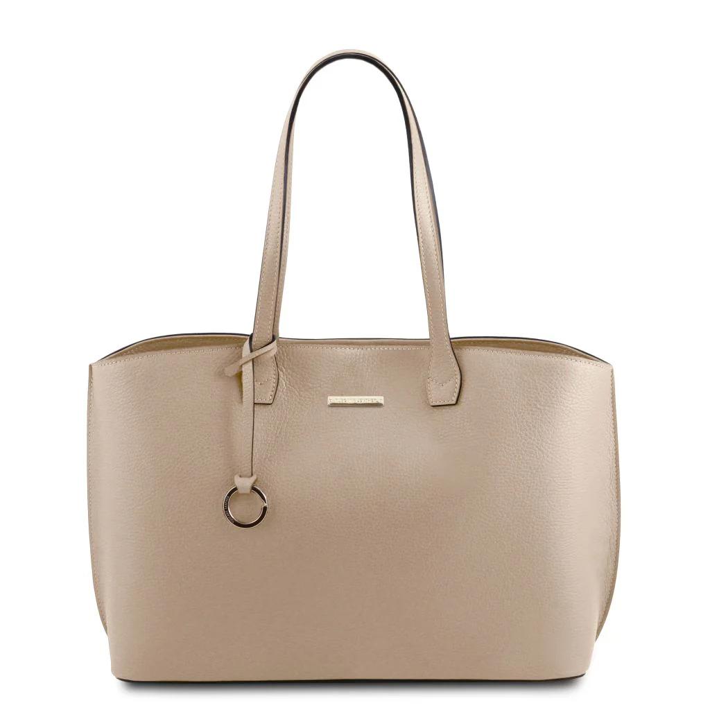 TUSCANY LEATHER Кожна женска чанта, светло крем TL141828