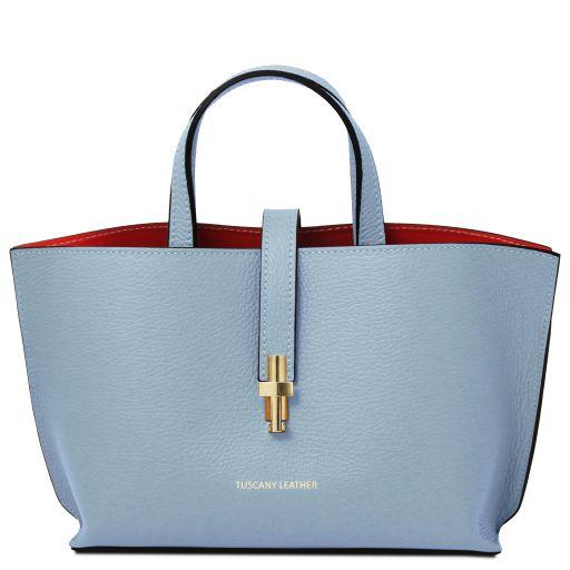 TUSCANY LEATHER Кожна женска чанта Agatha, светло сина TL142456