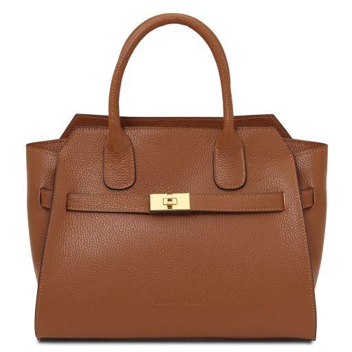 Tuscany Leather Женска Чанта TL142507 Bag Origami Cognac