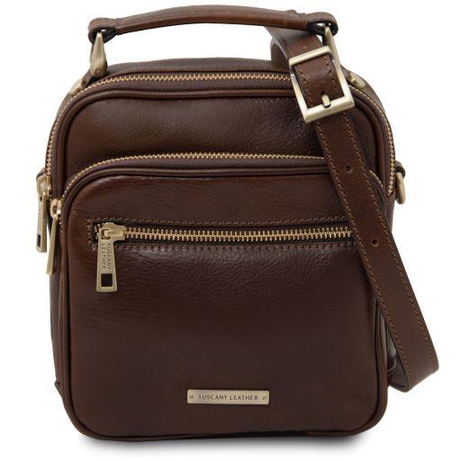 Tuscany Leather Машка Чанта TL142457 Bag Paul Dark Brown