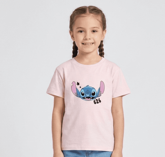 C&O Детска Маица Stitch, Розева