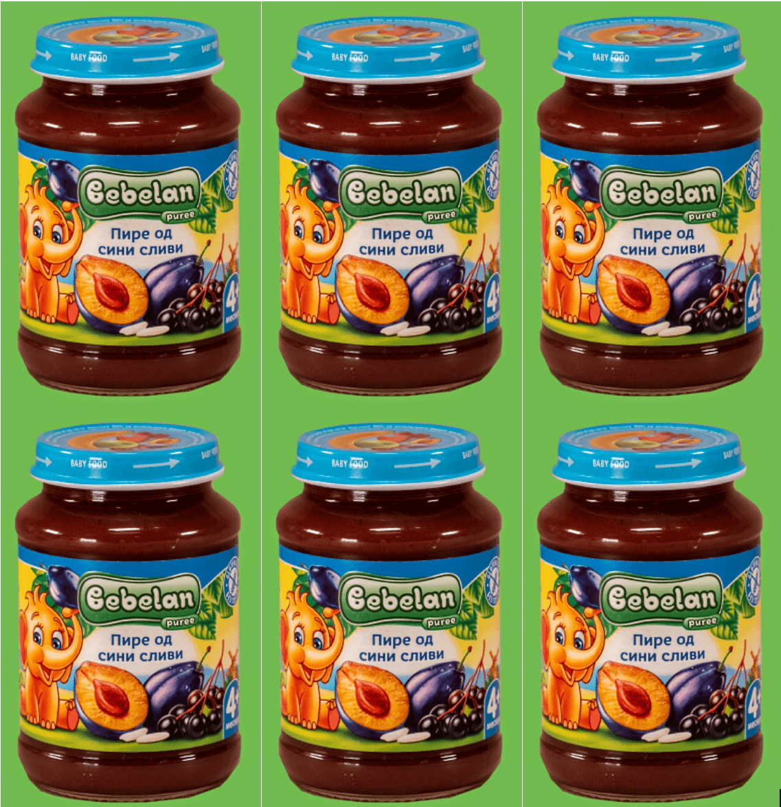 Bebelan Сет X6 Каша 190г x6 , Слива, 4+