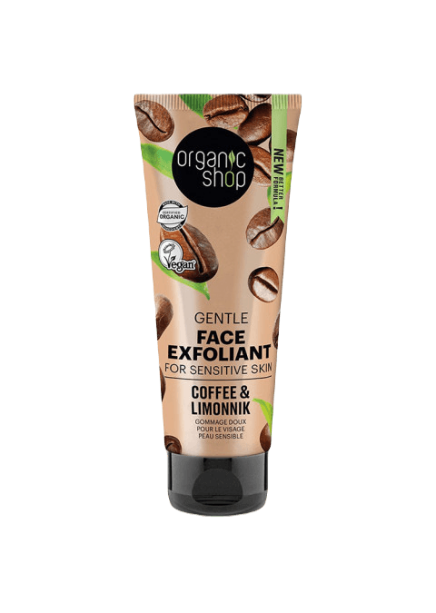 ORGANIC SHOP Coffee & Limonnik / Нежен Пилинг За Лице За Сензитивна Кожа Од Кафе И Шисандра - 75 Мл.