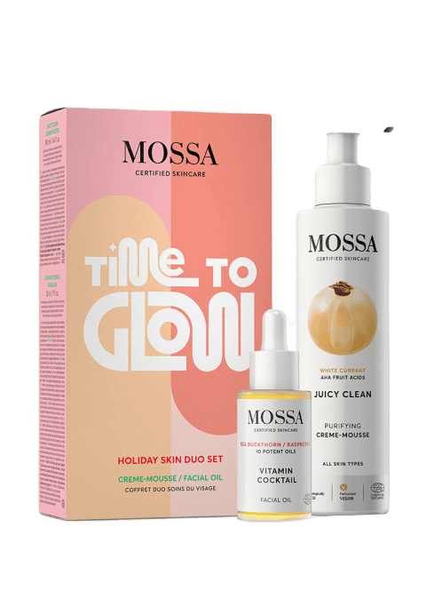 MOSSA Time to Glow / Сет Од Прочистувачка Крем-пена И Масло За Лице