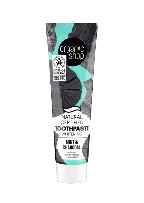 ORGANIC SHOP Паста за заби за белеење CHARCOAL & MINT, 100г