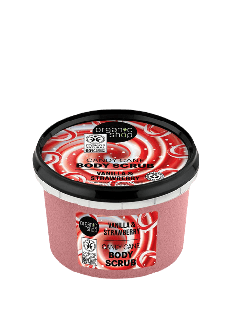 ORGANIC SHOP Candy Cane / Пилинг За Тело Од Ванила И Јагода - 250 Мл.
