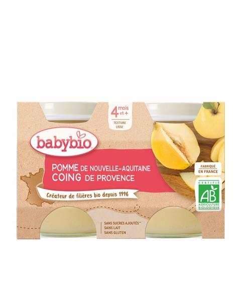 BABY BIO Органска овошна каша од јаболко и дуња 4м+ - 2x130 гр.