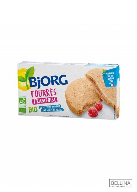 BJORG Органски бисквити со фил од малини - 175 гр.
