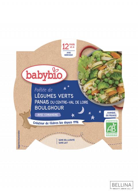 Selected image for BABYBIO Органски ноќен оброк од зеленчук, пашканат, булгур и кориандер - 12м+ - 230 гр.