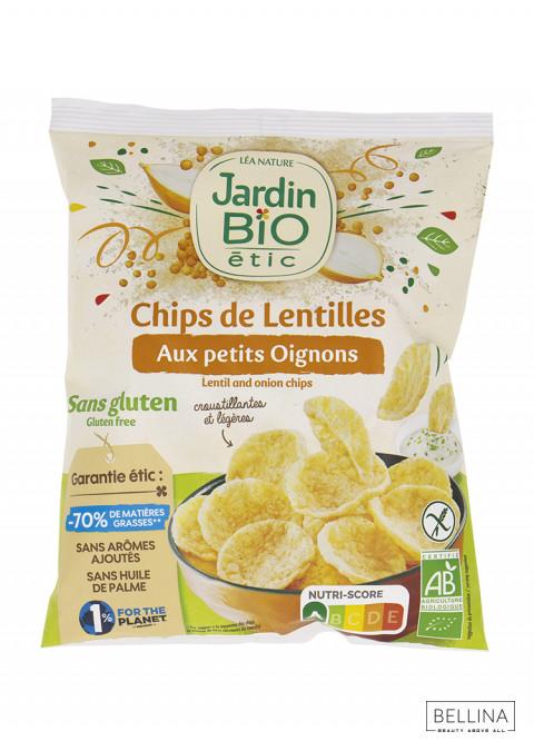 JARDIN BIO Органски безглутенски чипс од леќа со кромид - 50 гр.