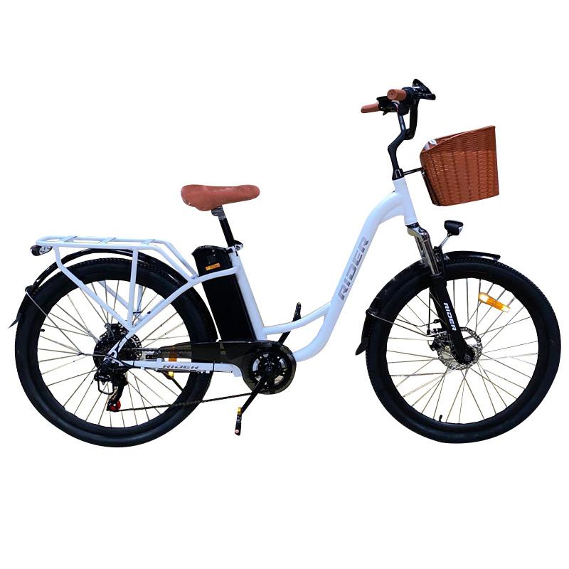 Rider Електричен велосипед 26", Бела