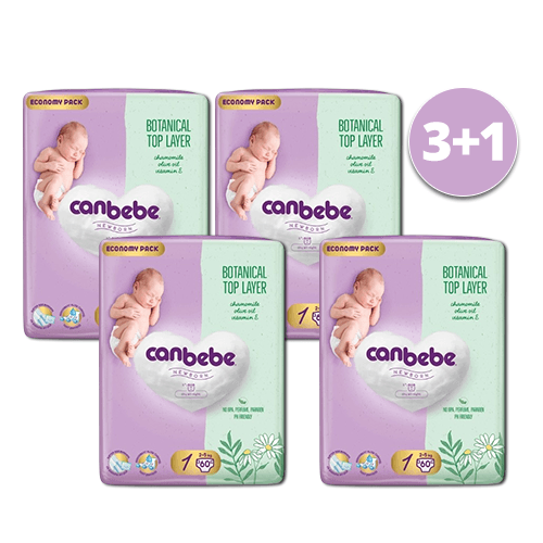 Canbebe 3+1 Пелени бр.1 / 60 / 2-5 kg