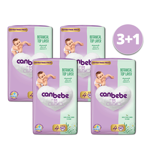 Canbebe 3+1 Пелени бр.4 / 80/ 9-14 kg