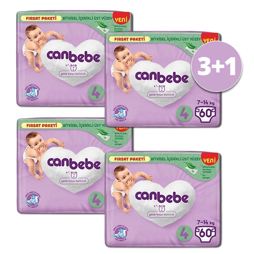 Canbebe 3+1 Пелени бр.4 / 60 / 9-14 kg