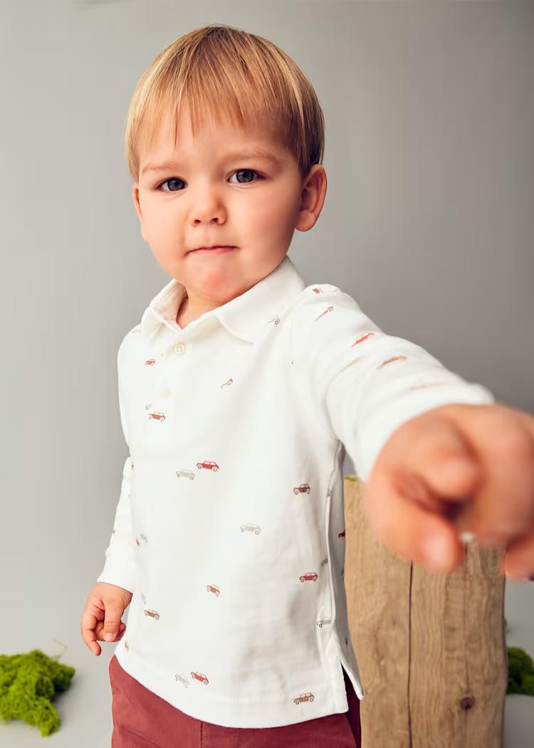 Mayoral Поло блуза - Бела, 9 месеци (74cm)