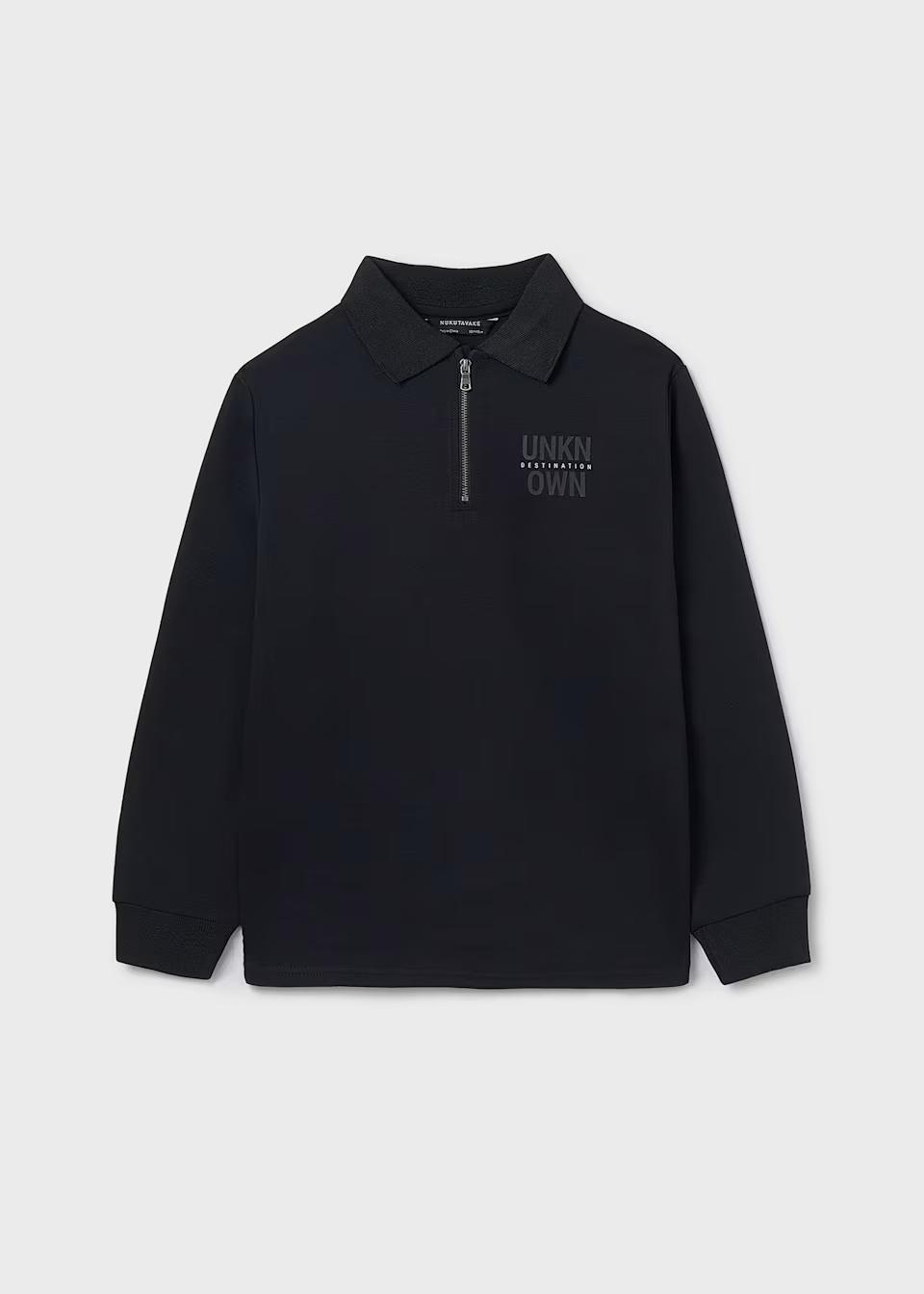 Mayoral Блуза со јака - Црна, 14 (157-160cm)