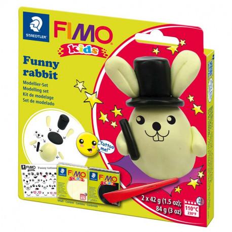 FIMO Сет Пластелин за деца со стикери Зајче