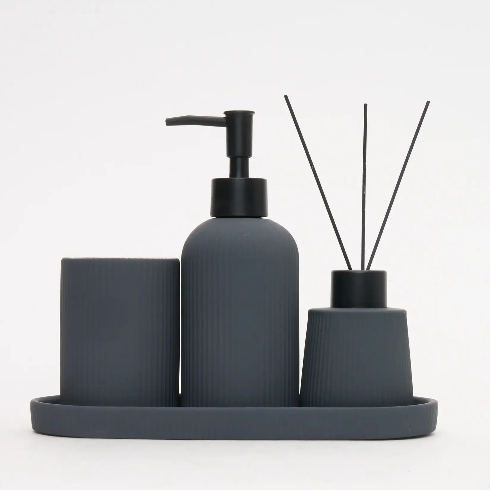 Сет За Бања Trio Керамика Premium МЦ10084, Сиво