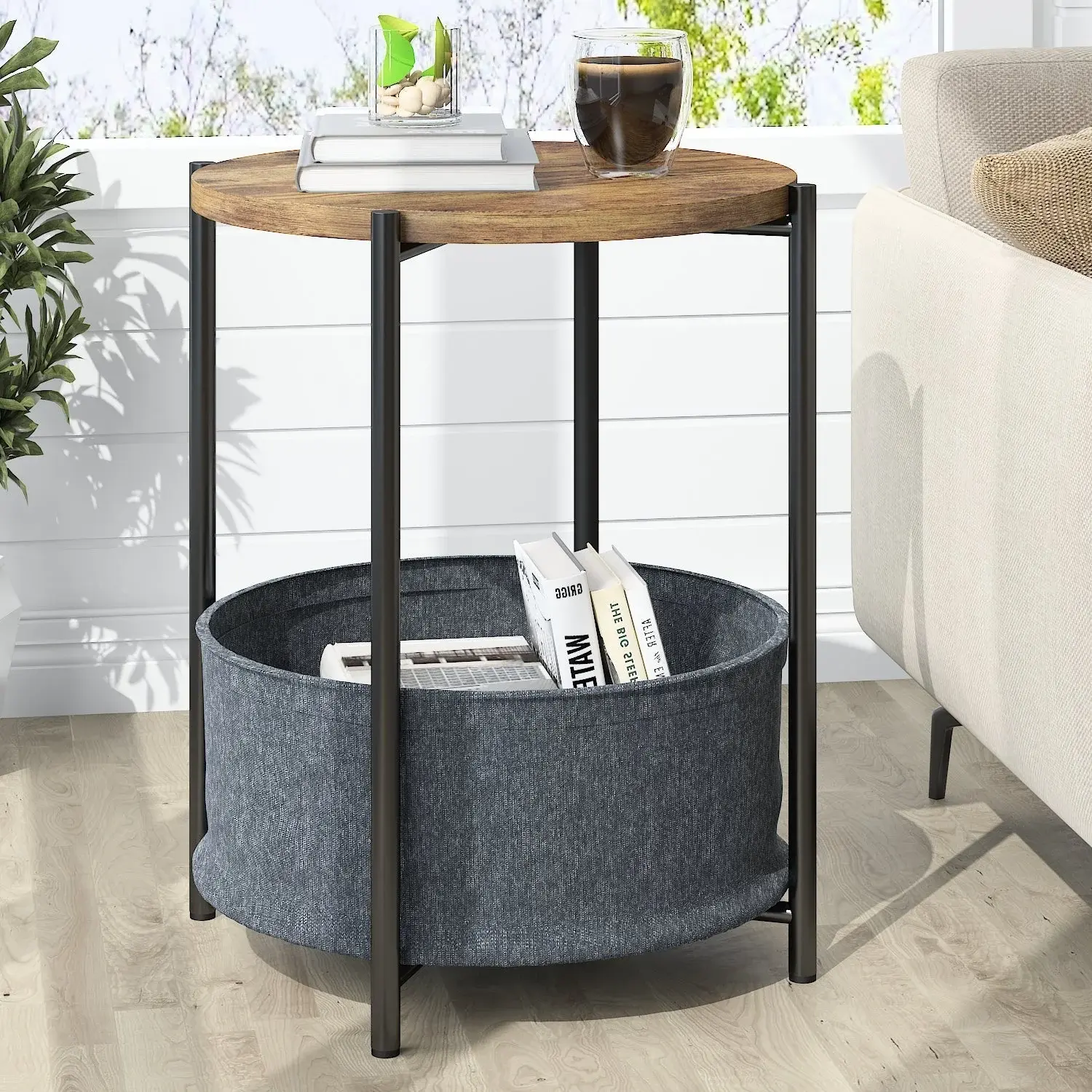 Маса компактна со метал и MDF црна MC10530