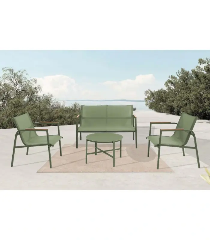 ERENZO Гарнитура за градина метална 4/1 Nero