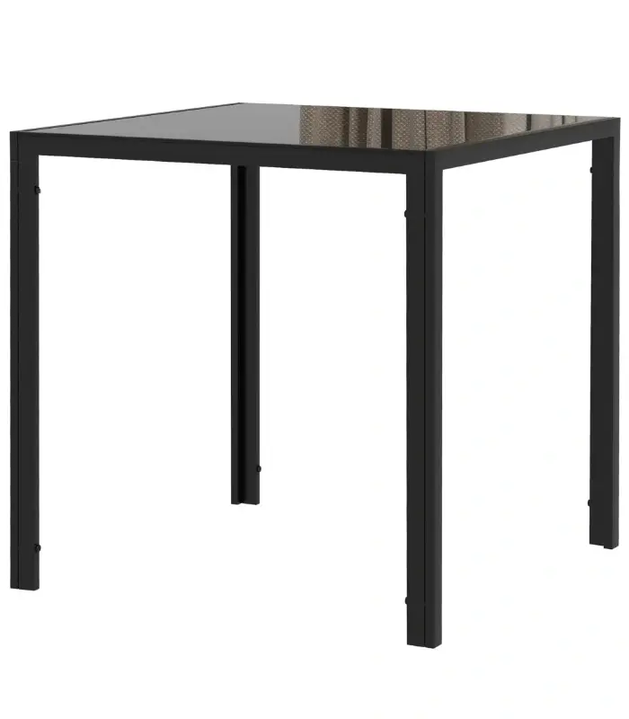 ERENZO Трпезариска Маса За Градина Oren, Алуминиум-Стакло