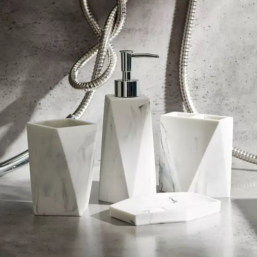 COMBO Сет за Бања PVC Бел 4/1