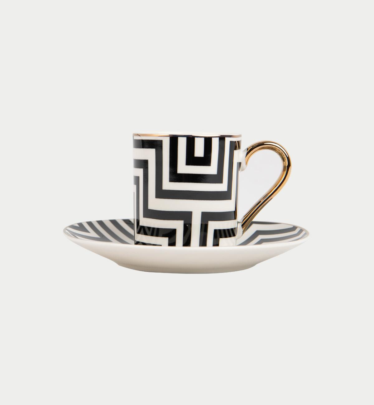 COMODITA HOME Сет Филџани За Кафе B&W L 12Pcs