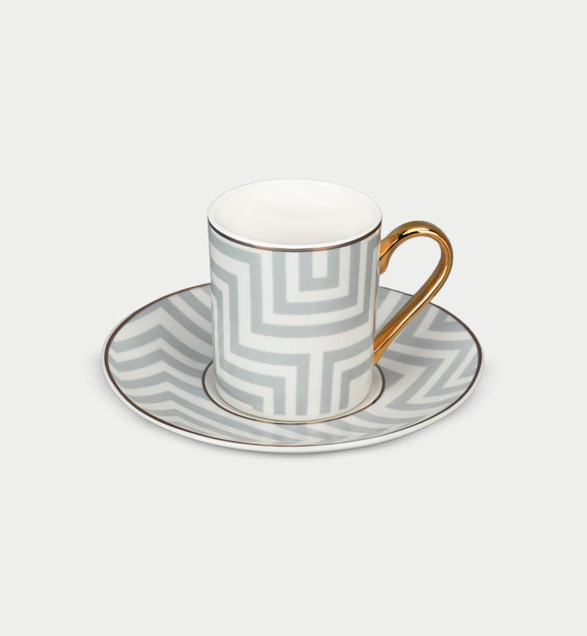 COMODITA HOME Сет Филџани За Кафе Labyrinth Blue 12Pcs