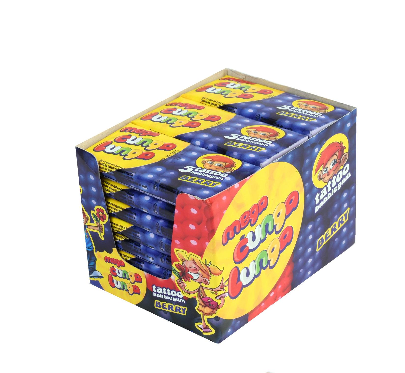 CUNGA LUNGA Гуми за џвакање Mega Berry, кутија