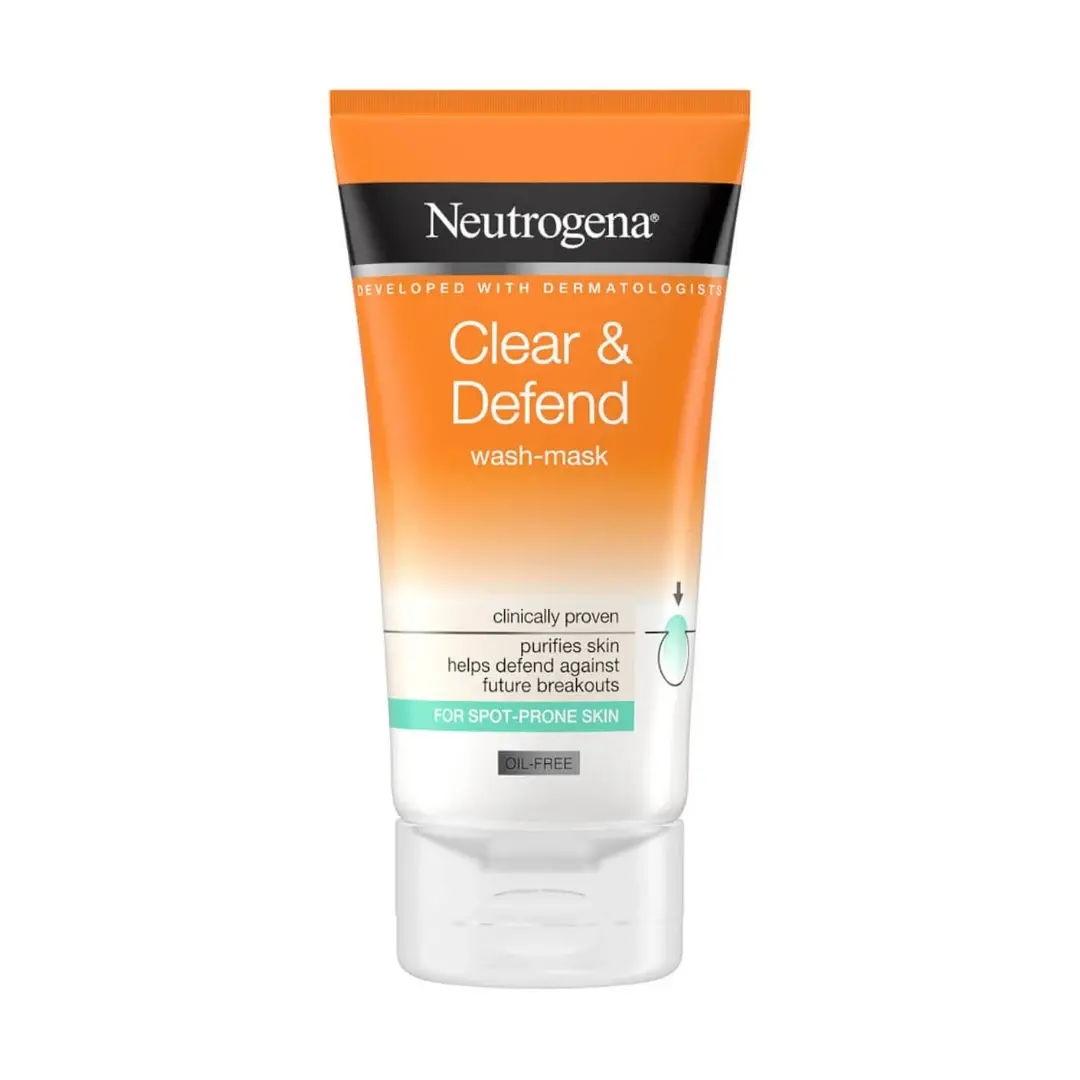 Selected image for NEUTROGENA Clear & Defend  2 во 1 Гел за миење и маска за лице 150мл