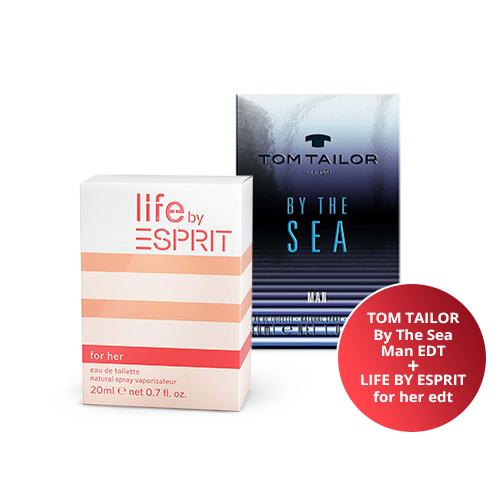 TOM TAILOR Парфем за мажи By The Sea Man EDT 50ml +ГРАТИС LIFE BY ESPRIT for her edt, парфем за жени 20ml