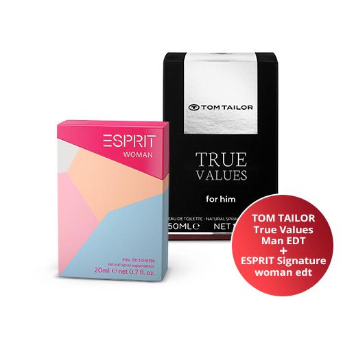 TOM TAILOR Парфем за мажи True Value Man EDT 50ml + ГРАТИС ESPRIT Signature woman edt, парфем за жени 20ml