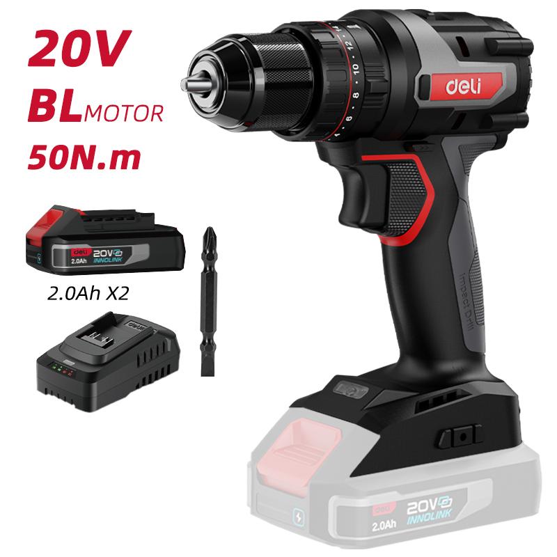 DELI Ударна штрафалица 2*2Ah 50N.m