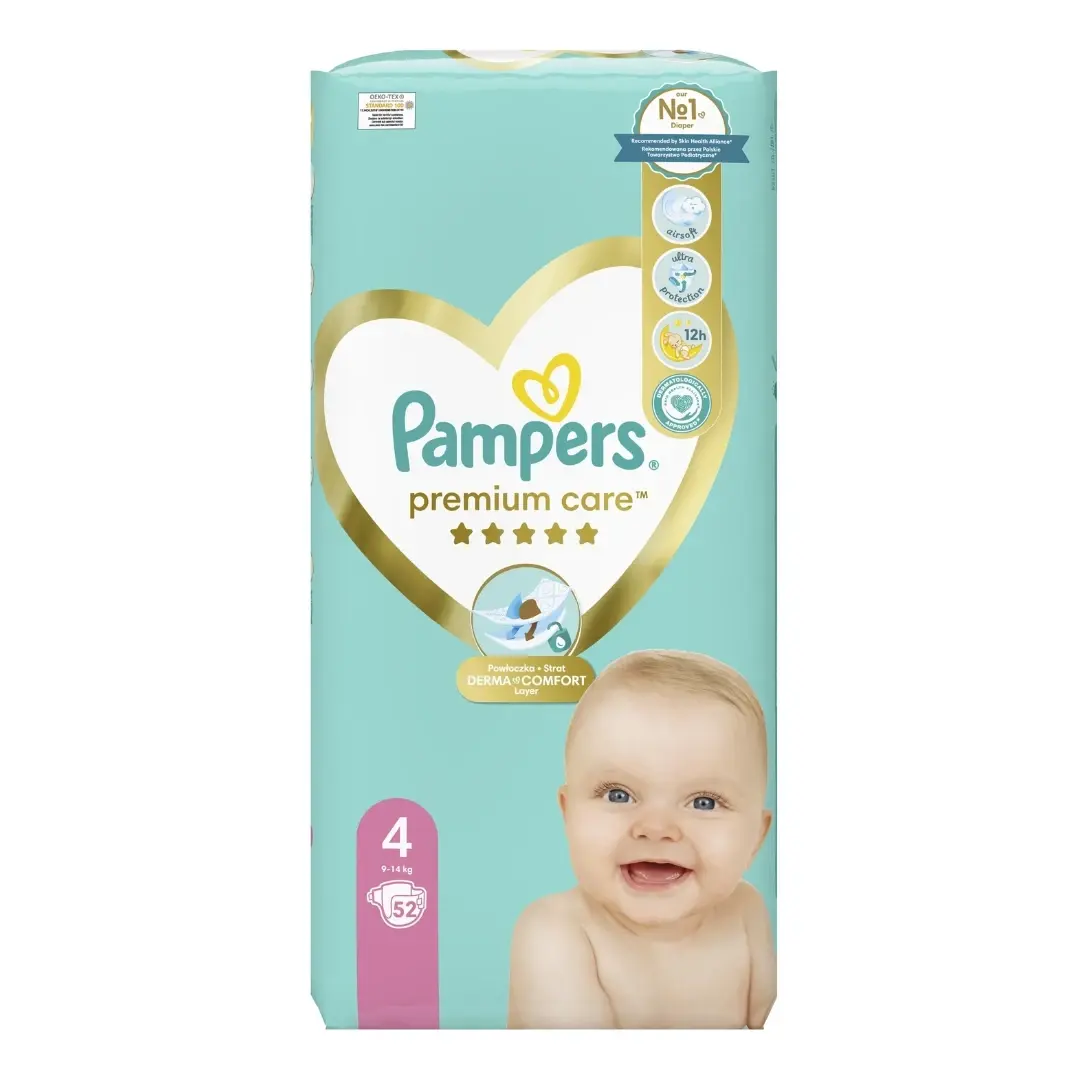 PAMPERS Premium Пелени, value pack 4 maxi 52/1