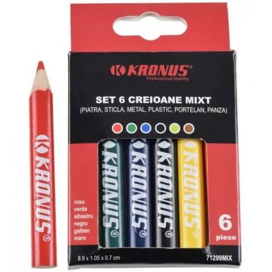 KRONUS Сет 6 парчиња моливи во различна боја