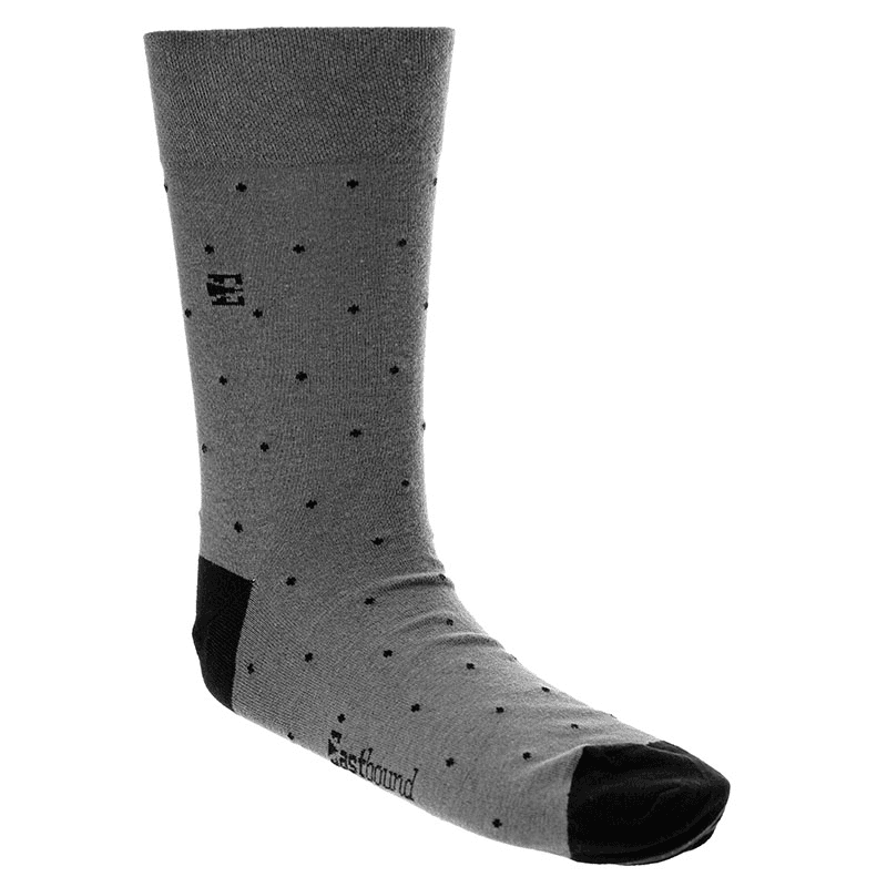 EASTBOUND Машки чорапи со точки, сиво-црни