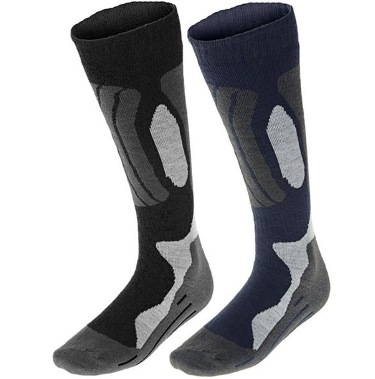 RUCANOR Машки скијачки чорапи Свиндал 2/1 црни и тегет