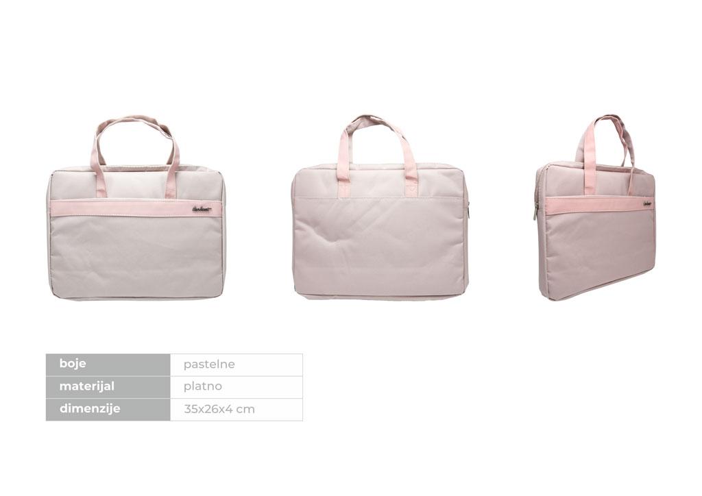 Optimum Торба за лаптоп боја пастел розе