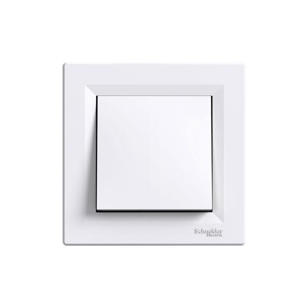 SCHNEIDER Вкрсен прекинувач asfora бел со рамка