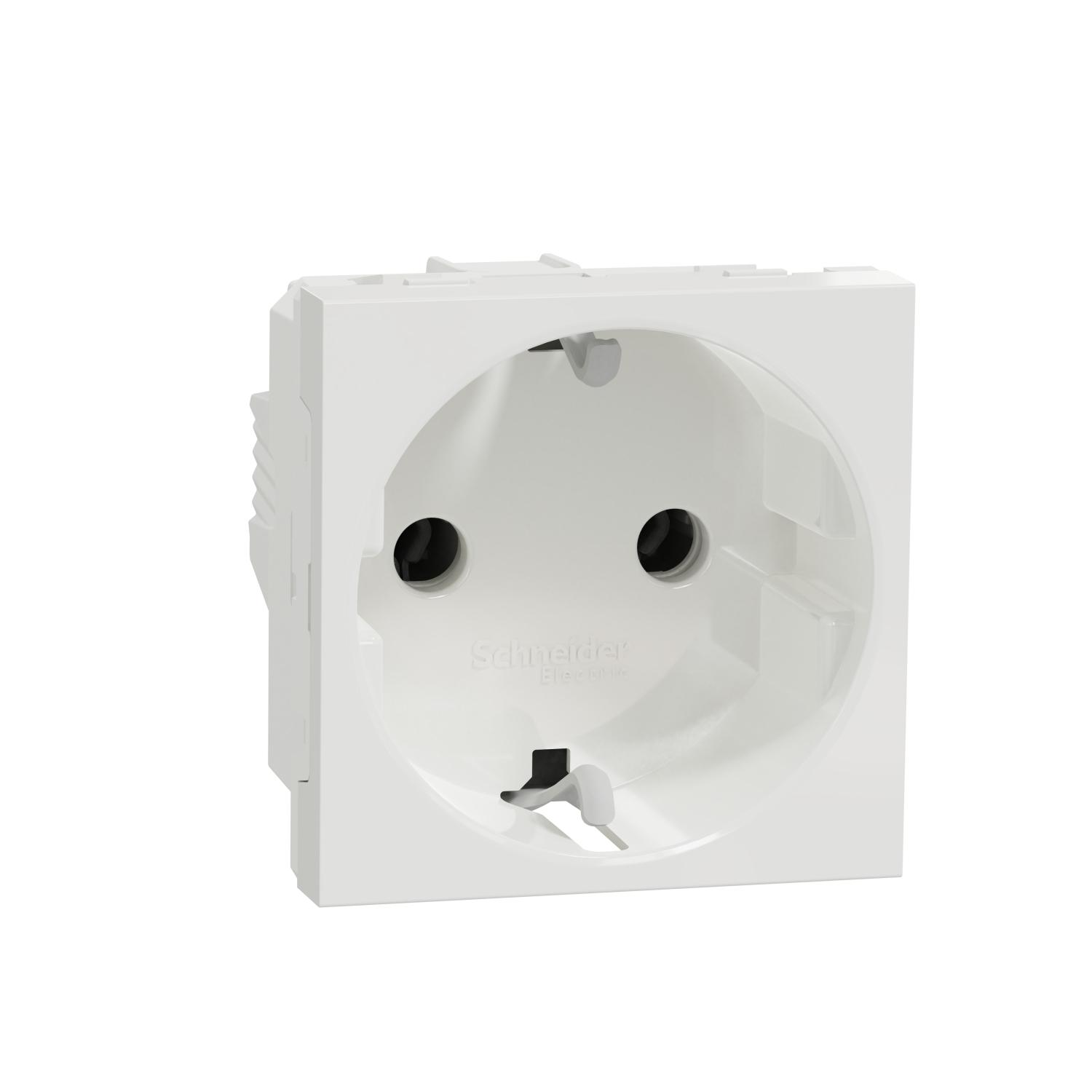 SCHNEIDER Приклучок шуко ii 2м 16а бел new unica